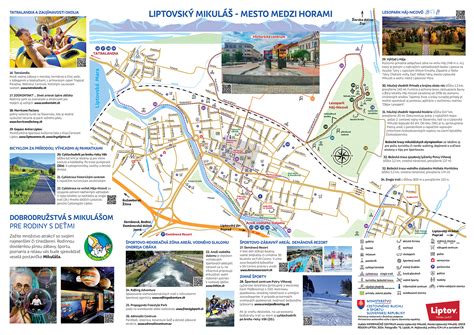 Mapa okolia Liptovského Mikuláša s vyznačením Tatralandie a Liptovskej Mary