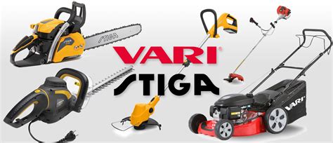 Prehľad predajne so záhradnou technikou, logá značiek STIHL, Husqvarna a STIGA na pozadí modernej budovy