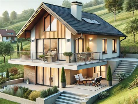 Tematické foto: murovaný záhradný domček vo svahu s výhľadom