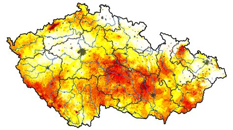 Mapa sucha alebo suché pole s praskajúcou pôdou na južnej Morave