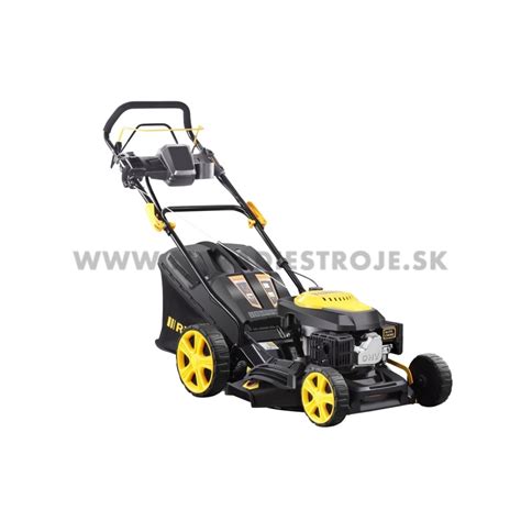 Detailný záber na konštrukciu vertikutátora Riwall s vyznačenými ovládacími prvkami a kolieskami