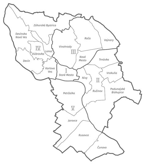 Ilustrácia: mestský úrad alebo mapa bratislavských mestských častí