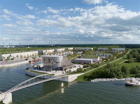 Vizualizácia projektu HARBOUR PARK Vlčie hrdlo s výhľadom na Dunaj a zázemie