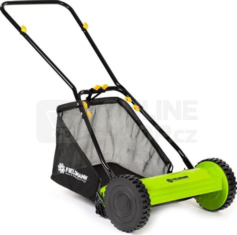 Detailný záber na žacie vreteno a nastaviteľný mechanizmus kosačky Fieldmann FZR 1010