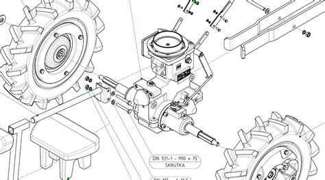 Ilustračná fotografia rôznych náhradných dielov pre záhradné traktory