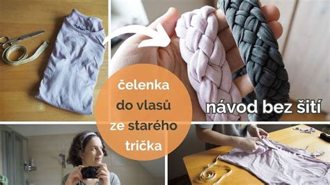 Návod na strihanie starého trička na priadzu - krok za krokom ilustrácie