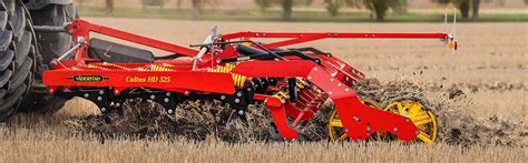 Produktové fotografie modelov Väderstad Cultus a Cultus HD s popisom pracovného záberu