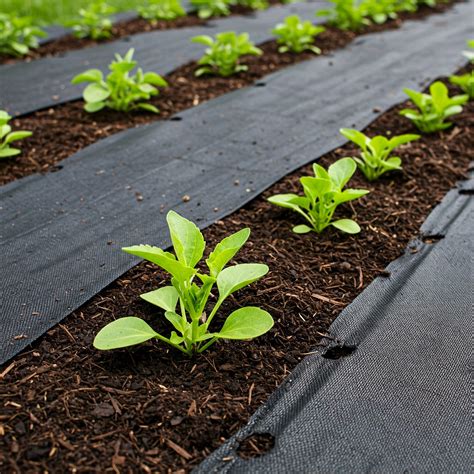 Schéma vrstvenia mulčovacej kôry na záhone s využitím netkanej textílie pre maximálnu ochranu proti burine