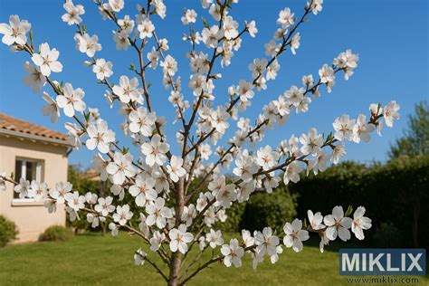 Fotografia kvitnúceho slezu lesného v záhrade s oporou