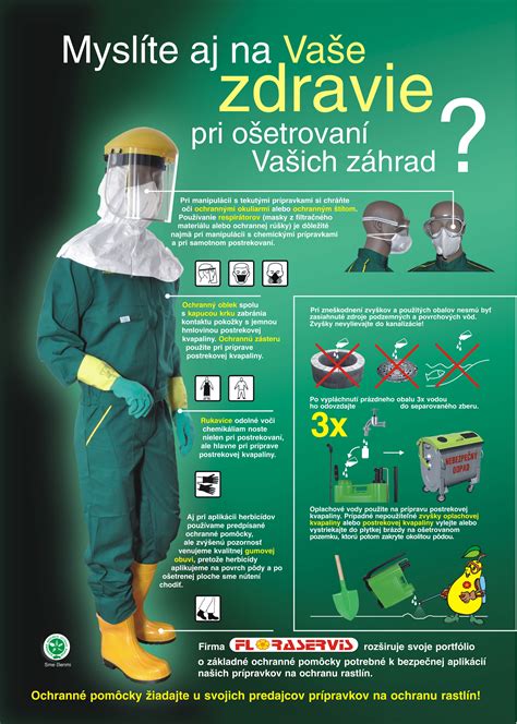 Obrázok záhradníka v ochranných pomôckach pri aplikácii postreku