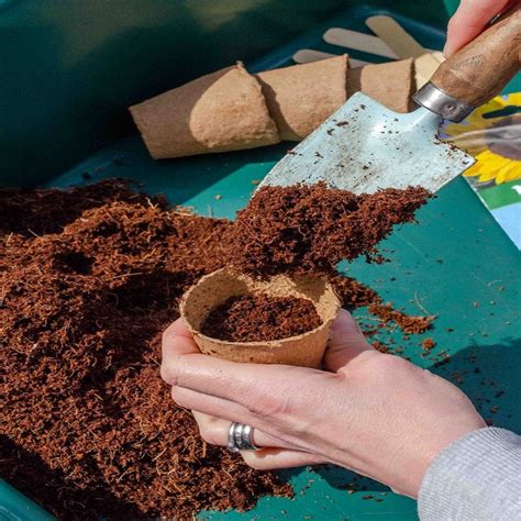 Infografika zobrazujúca postup prípravy kokosového substrátu z lisovanej tehly