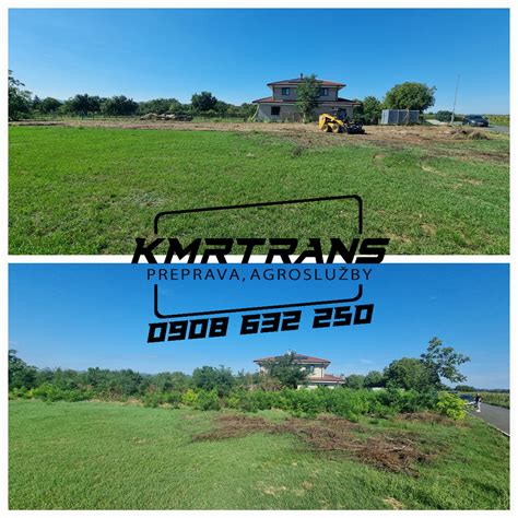 Tematické foto: pozemok pred a po mulčovaní