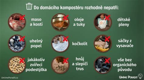 Tabuľka: Vhodné a nevhodné materiály do kompostu