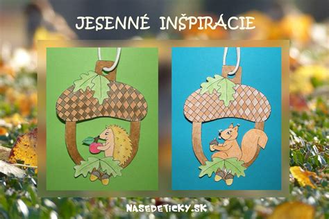 ilustrácia jesennej dekorácie s veveričkou a ježkom