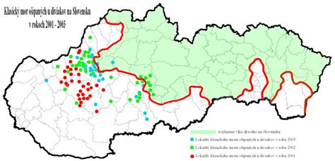 mapa rozšírenia klinčeka včasného na Slovensku a Morave