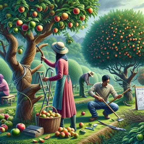 ilustrácia sadu s bohatou biodiverzitou