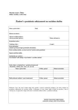 Infografika: Postup podania žiadosti o posúdenie odkázanosti na sociálnu službu