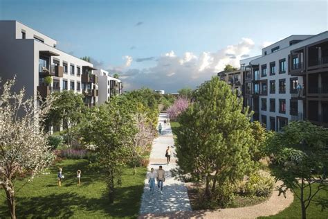 Render vizualizácie projektu WEST PARK s bytovým domom Borievka v Záhorskej Bystrici