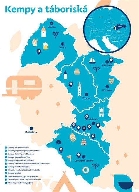 Infografika: mapa Trnavského kraja s vyznačenými lokálnymi farmami a vinárstvami