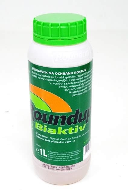 etiketa produktu Roundup Biaktiv
