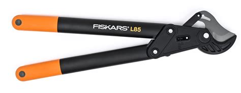 dizajn nožníc Fiskars PowerStep L85 s detailným pohľadom na strihaciu čepeľ a rukoväte