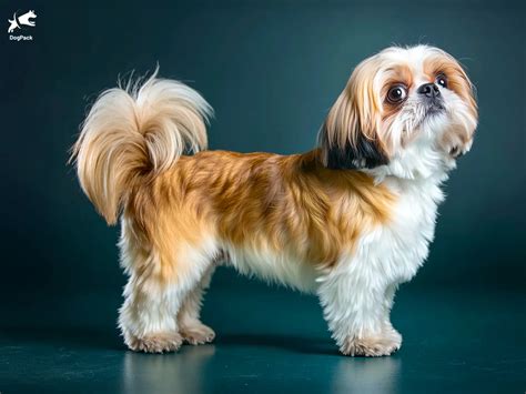 detail tváre psa shih tzu s charakteristickou srsťou