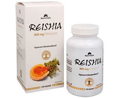 Ilustrácia rôznych foriem produktov z Reishi (tabletky, prášok, čaj)