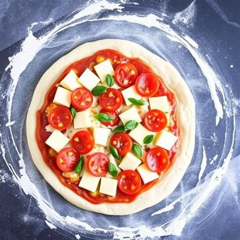 Ilustračná schéma prípravy cesta na pizzu