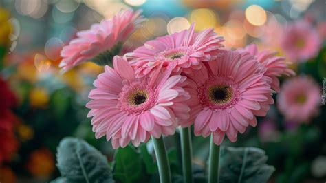 Detail odkvitnutého kvetu gerbery, ktorý je pripravený na odstránenie.