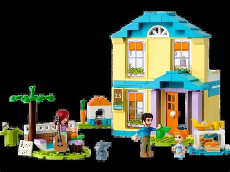 ilustrácia LEGO Friends Domček Paisley (41724) s postavou Paisley v záhrade