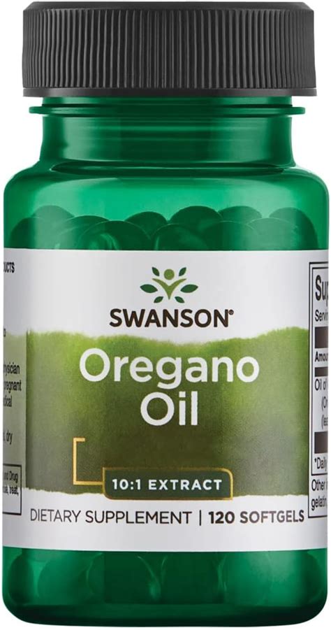 Detailná fotografia fľaštičky Swanson Oil of Oregano s kvapkadlom