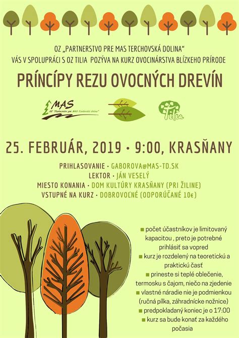 Infografika s kalendárom rezu ovocných drevín a viniča podľa ročných období