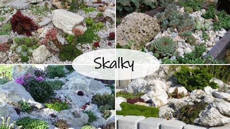 Fotografia rôznych druhov kameňov vhodných na stavbu skalky