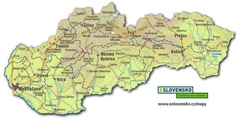Mapa poľnohospodárskych oblastí Slovenska s vyznačenými nížinami a horskými regiónmi