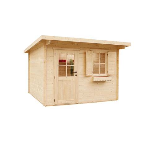 záhradný domček 2.3x2.3m s oknom v záhrade