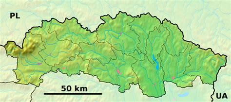 Mapa rozšírenia ponikleca veľkokvetého na území Slovenska