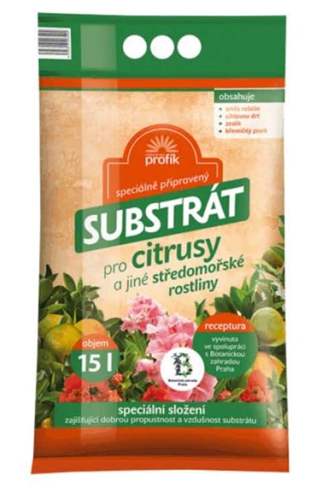 štruktúra vhodného substrátu pre citrusy