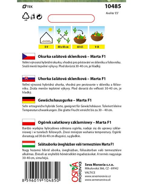 ilustrácia rôznych typov semien s označeniami F1 hybrid