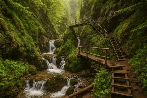 fotografia Jánošíkových dier s vodopádmi
