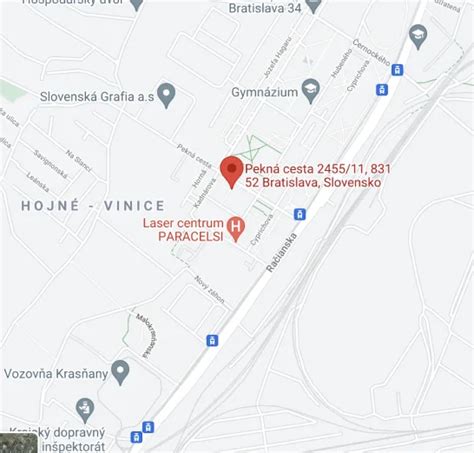 Mapa s vyznačenou polohou reštaurácie Orgován pri ceste E58 v Moldave nad Bodvou