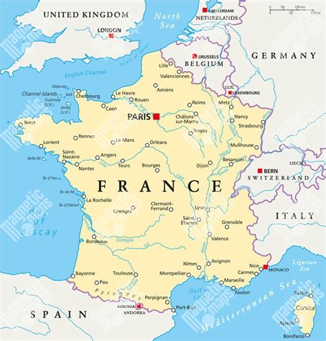 Mapa Francúzska s vyznačením regiónu Languedoc-Roussillon a pobrežných oblastí