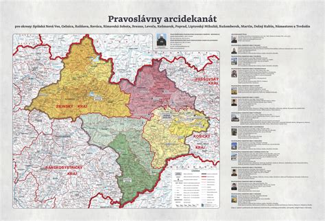 Mapa oblasti Spišskej Novej Vsi so zvýraznenými záhradkárskymi osadami